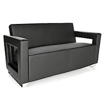 OFM Distinct Series Soft Seating Sofa, Black/Chrome