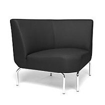 OFM Triumph Series Armless 90&deg; Lounge Chair, Black/Chrome