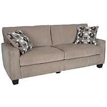 Serta; RTA Santa Cruz Collection Fabric Sofa, 35 inch;H x 78 inch;W x 32 1/2 inch;D, Platinum