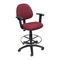 Boss Drafting Stool, Burgundy