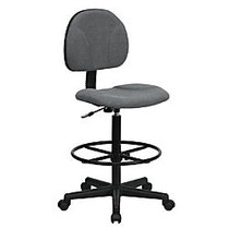 Flash Furniture Ergonomic Adjustable Drafting Chair, Gray/Black