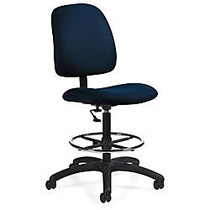 Global; Goal&trade; Armless Drafting Stool, 48 inch;H x 21 inch;W x 24 1/2 inch;D, Ocean Fabric