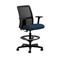 HON; Ignition Series Mesh Back Task Stools, 53 inch;H x 27 1/2 inch;W x 27 1/2 inch;D, Frame Black, Mariner Fabric