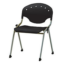 OFM Rico Stacking Chair, Without Arms, Black, Set Of 6