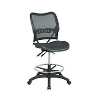 Office Star&trade; SPACE Deluxe Ergonomic Air Grid Drafting Chair, Black