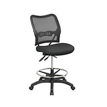 Office Star&trade; SPACE Deluxe Ergonomic Air Grid/Mesh Armless Drafting Chair, Black