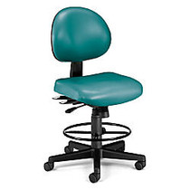 OFM 24-Hour Anti-Microbial Computer Task Chair With Drafting Kit, Teal/Black
