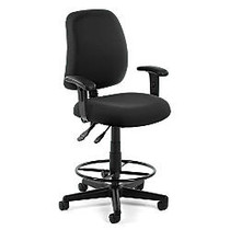 OFM Posture Series Fabric Task Chair With Drafting Kit, Black/Black