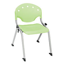OFM Rico Student Stack Chair, 25 inch;H x 18 inch;D x 18 inch;W, Lime Green/Silver, Set Of 6
