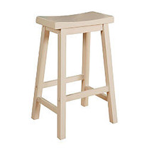 Powell; Home Fashions Saddle Bar Stool, White