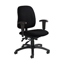 Global; Goal Low-Back Multi-Tilter Chair, 36 inch;H x 25 inch;W x 22 1/2 inch;D, Ebony/Black
