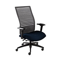 Global; Loover Weight-Sensing Synchro Chair, High-Back, 42 inch;H x 25 1/2 inch;W x 24 inch;D, Blue Bayou/Black