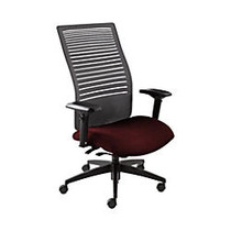 Global; Loover Weight-Sensing Synchro Chair, High-Back, 42 inch;H x 25 1/2 inch;W x 24 inch;D, Red Rose/Black