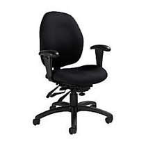 Global; Malaga Multi-Tilter Chair, Mid-Back, 37 inch;H x 26 inch;W x 24 inch;D, Ebony/Black