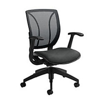 Global; Roma Mesh Mid-Back Chair, 38 inch;H x 25 1/2 inch;W x 23 1/2 inch;D, Granite Rock/Black