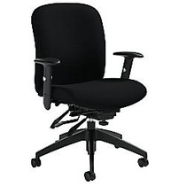 Global; Truform Medium-Back Multi-Tilter Adjustable Chair, 38 1/2 inch;H x 26 inch;W x 25 inch;D, Black