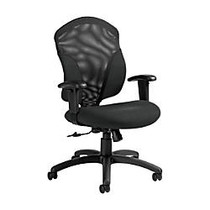 Global; Tye Mesh Tilter Chair, Mid-Back, 41 inch;H x 25 inch;W x 26 inch;D, Granite Rock/Black