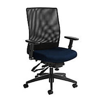Global; Weev Mid-Back Tilter Chair, 39 inch;H x 25 inch;W x 24 inch;D, Blue Bayou/Black