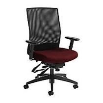 Global; Weev Mid-Back Tilter Chair, 39 inch;H x 25 inch;W x 24 inch;D, Red Rose/Black