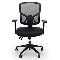 OFM Essentials 3-Paddle Ergonomic Mesh High-Back Chair, Black/Silver