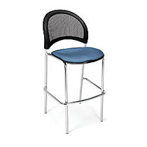 OFM Stars And Moon Caf&eacute;-Height Chairs, Cornflower Blue/Chrome, Set Of 2