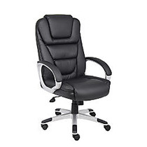 Boss No Tools LeatherPlus Chair, Black