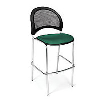 OFM Stars And Moon Caf&eacute;-Height Chairs, Shamrock Green/Chrome, Set Of 2