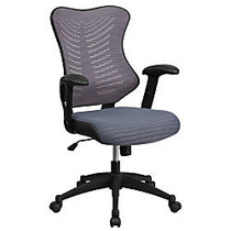 Flash Furniture Designer Mesh High-Back Swivel Chair, Gray/Black
