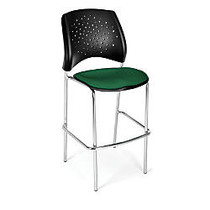 OFM Stars And Moon Caf&eacute;-Height Stack Chairs, Forest Green, Set Of 2