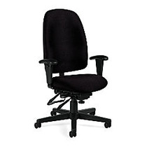 Global; Granada; High-Back Multi-Tilter Chair, 43 inch;H x 26 inch;W x 23 inch;D, Black Frame, Black Fabric