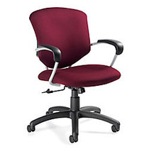 Global; Supra&trade; Mid-Back Tilter Chair, 39 inch;H x 26 inch;W x 26 inch;D, Tungsten Frame, Ruby Fabric