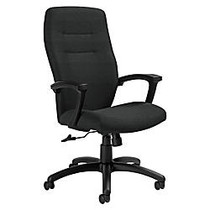 Global; Synopsis High-Back Chair, 43 1/2 inch;H x 24 1/2 inch;W x 26 1/2 inch;D, Granite Rock/Black