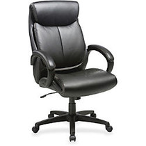 Lorell Executive Chair - Black Seat - Black Back - 28 inch; Width x 31.8 inch; Depth x 45.5 inch; Height