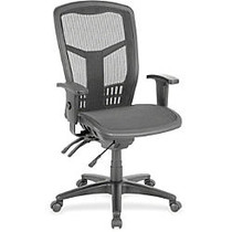 Lorell Executive Mesh High-Back Chair - Mesh Black Seat - Steel Black, Plastic Frame - 5-star Base - 28.5 inch; Width x 28.5 inch; Depth x 45 inch; Height