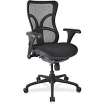 Lorell High-back Fabric Seat Chairs - Plastic Black Frame - 5-star Base - Black - Fabric - 20.50 inch; Seat Width x 21.10 inch; Seat Depth - 47.6 inch; Width x 21.1 inch; Depth x 23.6 inch; Height