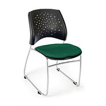 OFM Stars And Moon Stack Chairs, Forest Green, Set Of 4