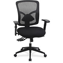 Lorell Management Chair - Black - 33.5 inch; Width x 23.6 inch; Depth x 18.9 inch; Height