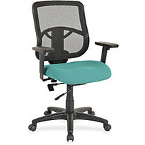 Lorell Managerial Mid-back Chair - Fabric Seat - Black Back - 5-star Base - Green - 25.3 inch; Width x 23.5 inch; Depth x 40.5 inch; Height