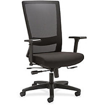 Lorell Mesh High-back Seat Slide Chair - Fabric Seat - 5-star Base - Black - 46 inch; Width x 28.3 inch; Depth x 26.2 inch; Height