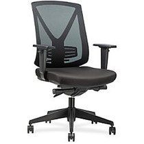 Lorell Steel Frame Mid-back Chair - Fabric Black Seat - Black Back - Steel Frame - 5-star Base - Black - 18.50 inch; Seat Width x 18.50 inch; Seat Depth - 27.8 inch; Width x 28 inch; Depth x 41.5 inch; Height