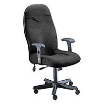 Mayline; Group Comfort Series 9413 High-Back Fabric Chairs, 47 1/2 inch;H x 27 inch;W x 27 inch;D, Black Frame, Gray Fabric