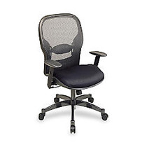 Office Star&trade; Space 2300 Professional Breathable Mesh Back, 46 1/4 inch;H x 27 1/4 inch;W x 25 3/4 inch;D, Gunmetal Frame, Black Fabric