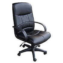 OFM Mid-Back Leatherette Chair, 41 inch;H x 26 inch;W x 22 inch;D, Black Frame