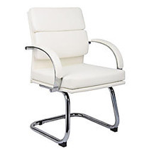 Boss; Caressoft Plus Guest Chair, 36 1/2 inch;H x 24 inch;W x 24 inch;D, White