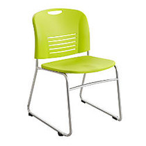 Safco; Vy Stackable Chairs, Sled Base, 32 1/2 inch;H x 22 1/2 inch;W x 19 1/2 inch;D, Green, Set Of 2