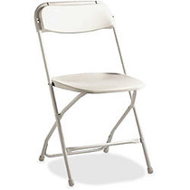 Samsonite; 2200 Series Injection-Molded Stackable Folding Chair, White, Set Of 10