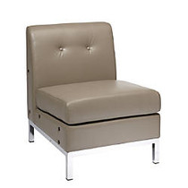 Office Star&trade; Avenue Six; Wall Street Chair, Armless, Smoke/Chrome