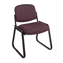 Office Star&trade; Deluxe Work Smart Fabric Guest Chair, 32 inch;H x 23 inch;W x 24 inch;D, Black Frame, Cabernet Fabric