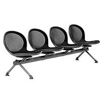 OFM Net Series Beam Seating, NB-4, 4 Seats, 30 inch;H x 109 inch;W x 24 3/4 inch;D, Black/Gray