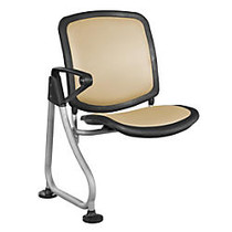 OFM ReadyLink Row Seating, Add-On Seat, 35 inch;H x 25 inch;W x 20 inch;D, Silver Frame, Peach Fabric